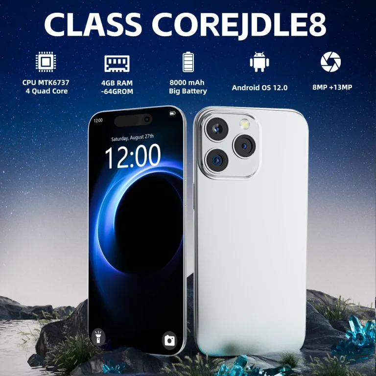 VERIHDSN JDLE8 4G pametni telefon Android 12.0 Quad Core 7.0 inča mobitel 8000mAh baterija 13MP kamera Dual SIM Standby – MOBILNI TELEFONI